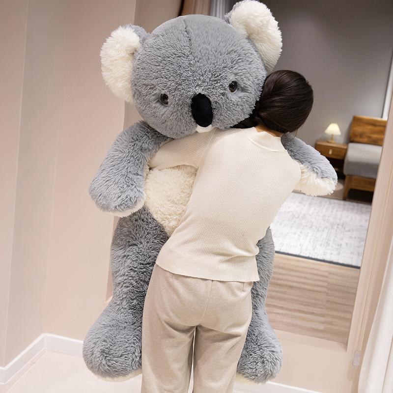 Non-Toxic Giant Size Koala Plush Throw Pillow Sleeping Companion Pillow Sofa Decoration Doll Stuffed Animal Toy Birthday Gift