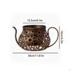 Metal Planter with Saucer Wrought Iron Look Decorative Flower Pot Vintage Style for Gardeners,