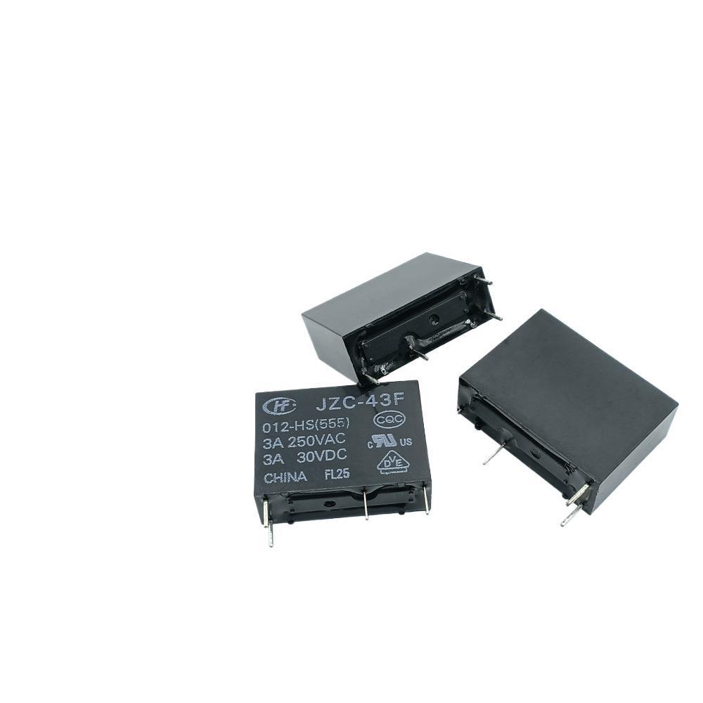 JZC-43F-012-HS Hongfa Power Relay, 5A 250V, 4 Pins