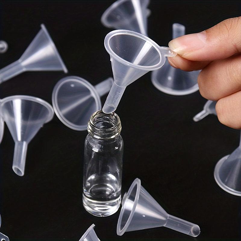 10Pcs Plastic Funnel Dispensing Funnel Small Funnel Cosmetic Dispensing Funnel Mini