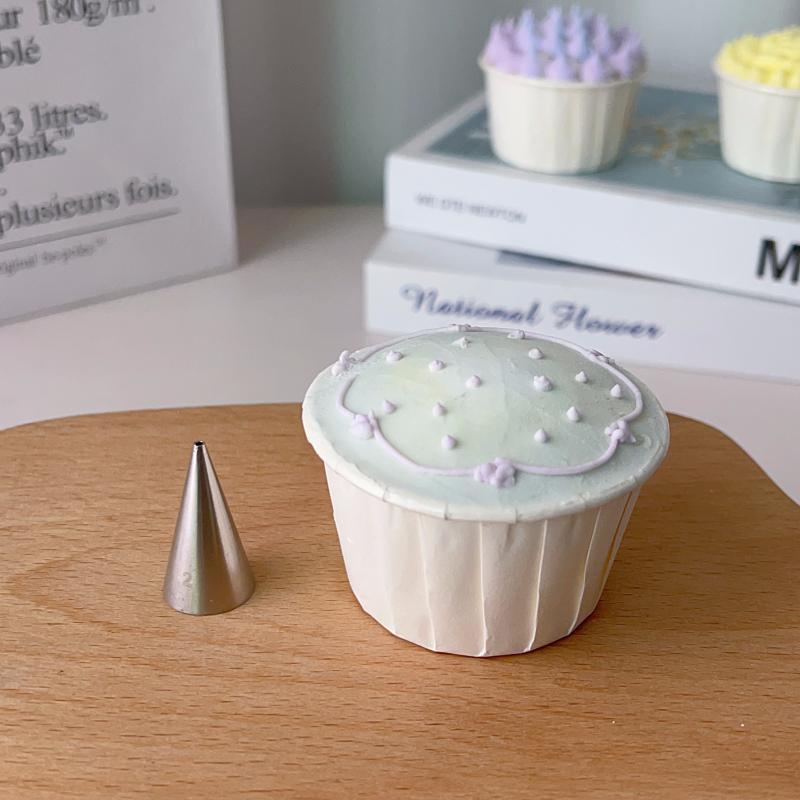 1A 12mm Heart-Shaped Writing Piping Tip for Cream Puffs and Cakes, 304 Stainless Steel