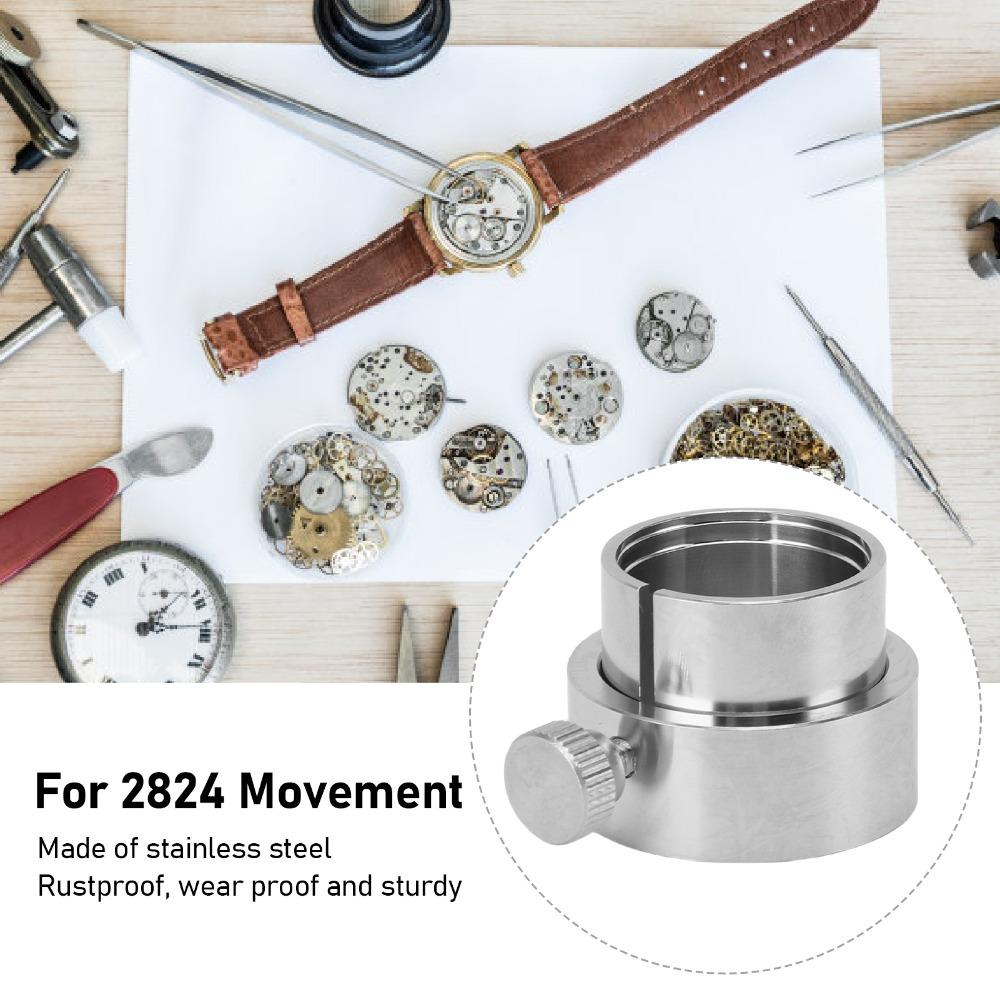 Silver Watch Movement Holder for For 2824 movement holder Clock Servicing
