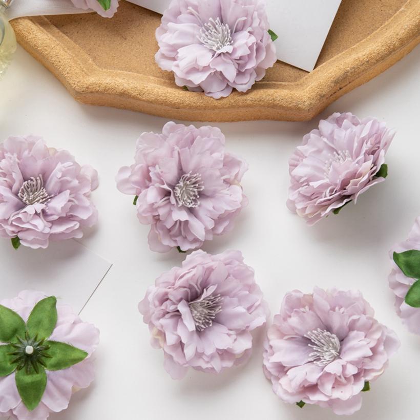 5/10 st Konstgjord Blomma Siden Pion Scrapbook Gör-det-själv Hem Vas Julkrans Bröllop Väggdekoration Trädgård Båge Tillbehör