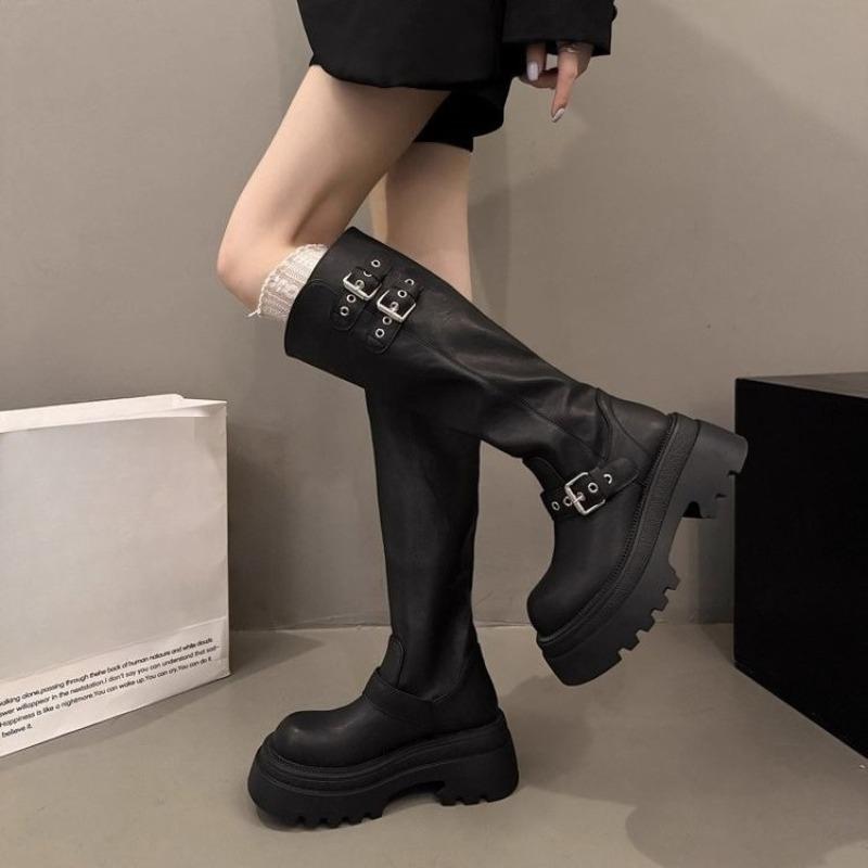 Thick-soled Shoes, High Boots, New Fashionable and Versatile Women's Shoes, Knee-high Boots