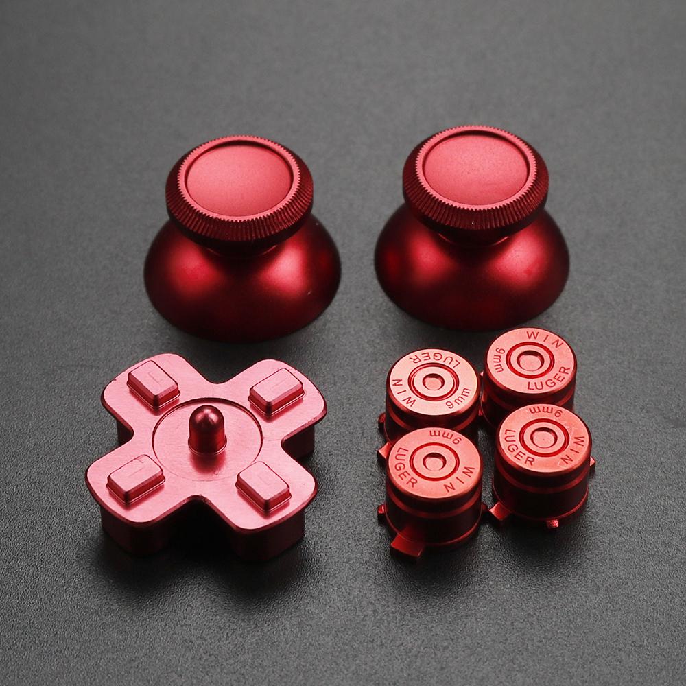 Metal Dpad ABXY Buttons for PS4 Controller Custom Replacement Aluminum Analog Stick Joystick for PS4 Game Accessories
