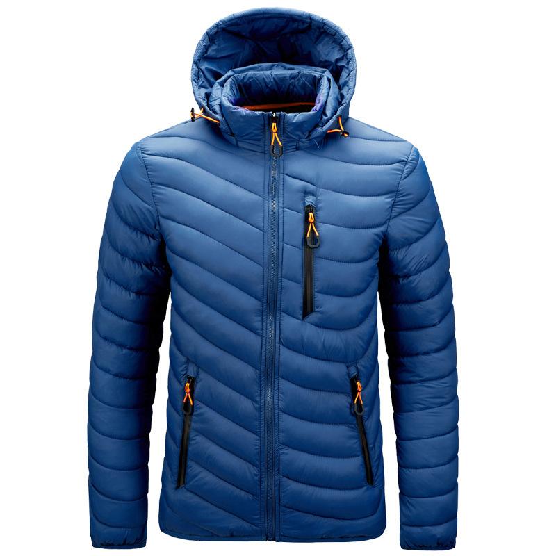 

Men s Autumn and Winter Solid Color Plus Size Warm Jacket Youth Long-sleeved Hooded Casual Jacket 6XL