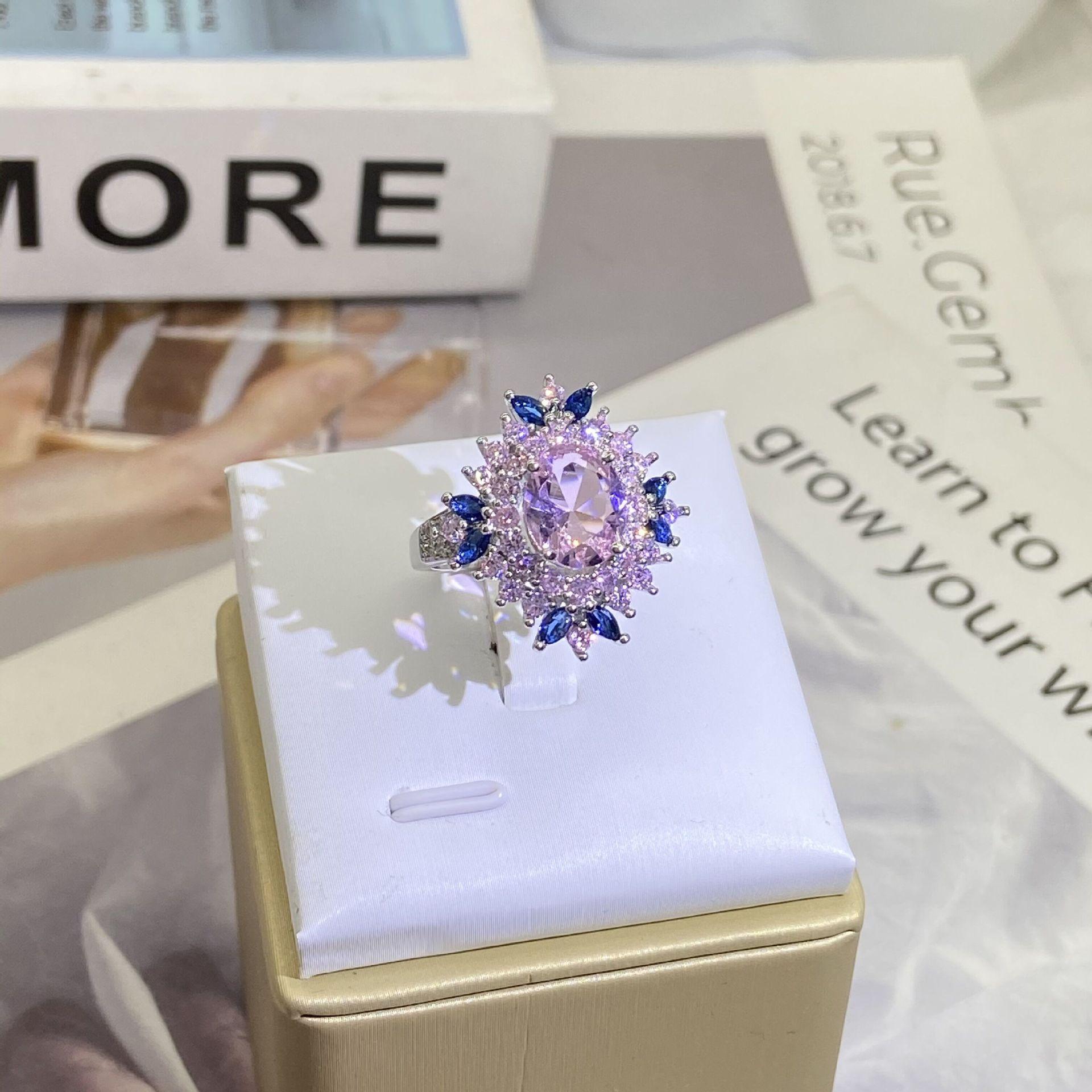 

Кольцо с цветочным цирконом AAA Zircon Diamond Ring Ring Ring Ring Ring No. 8