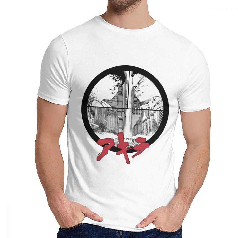 Novlety O Neck Akira T Shirt Graphic Print For Male Cotton La Camiseta