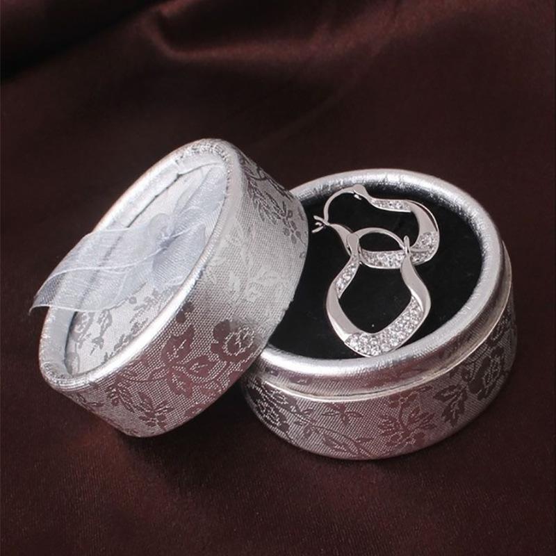 Elegant And Simple Hanging Earrings Women'S, Copper Inlaid Zircon Classic Geometric Shape Earrings