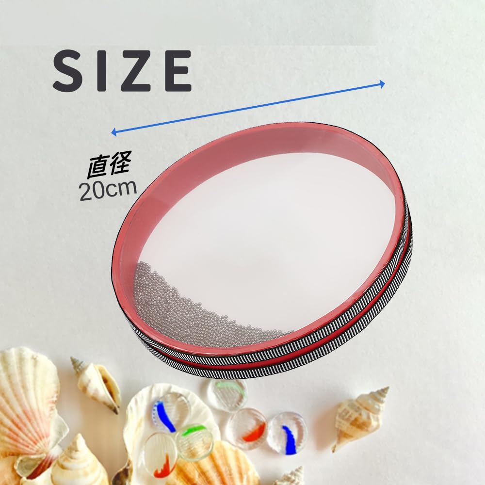 AllBright Ocean Drum Tambourine, Musical Instrument, Percussion, Wave Sound, Sound Effects, Educational Toy, Rhythm Play (20cm)