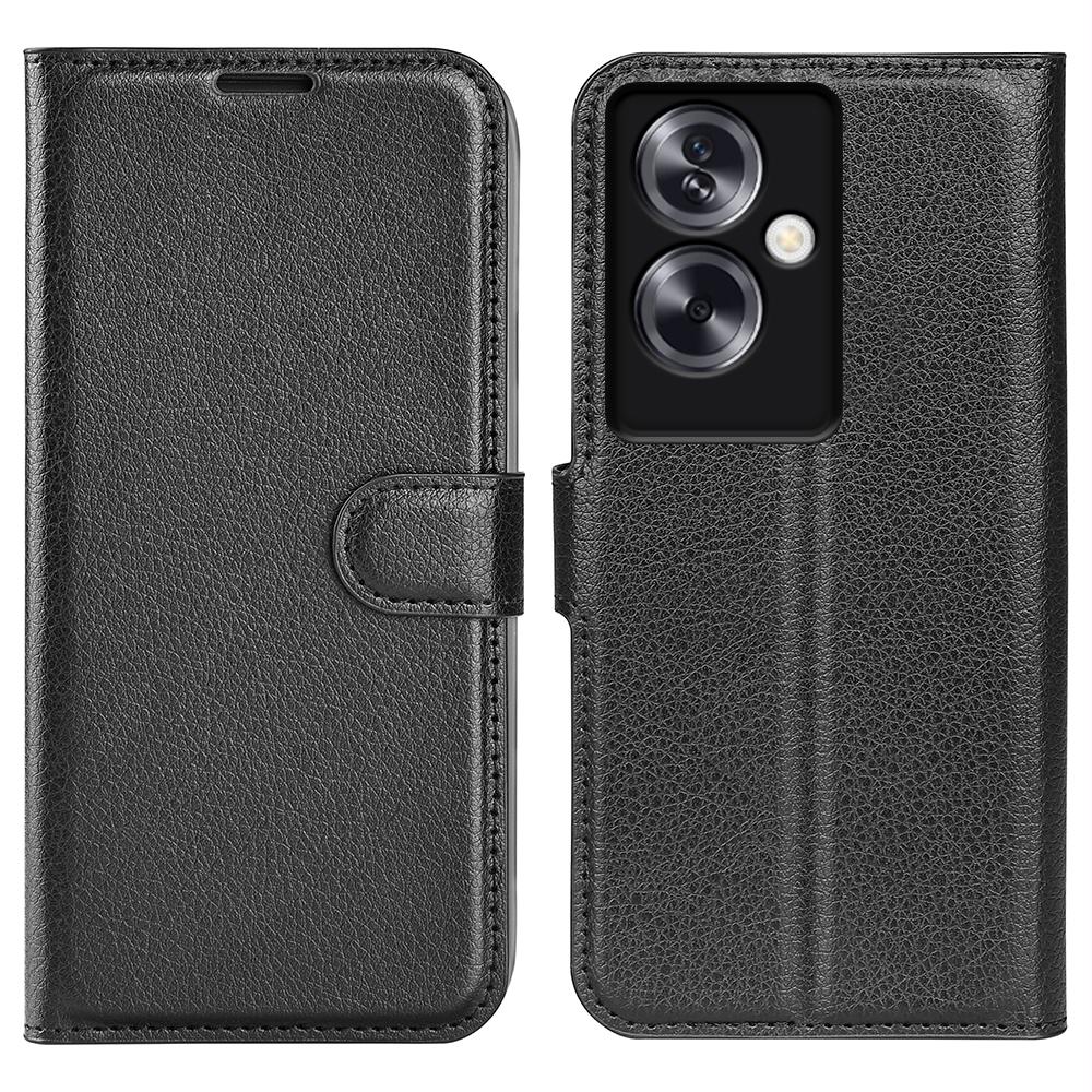 For Oppo A79 5G Case Magnetic Litchi Texture Cell Phone Cover with Wallet and Stand