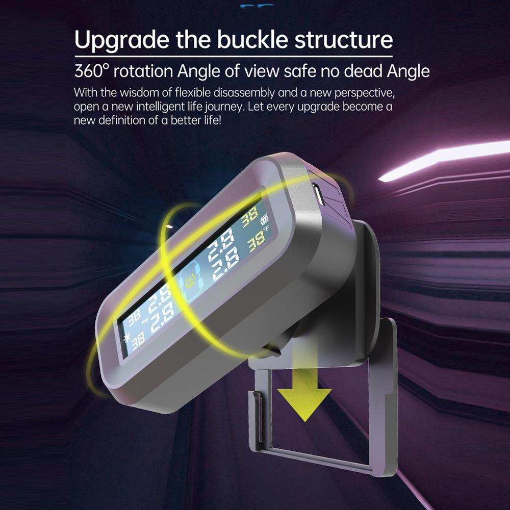 2024 New Car Tire Pressure Monitoring System Tpms Sensors Onboard Diagnostic Computer Solar Usb Off Road 4 Auto Accessories