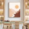 Abstract Landscape Wall Art  Sun Moon Canvas Painting Nordic Poster Mountain Texture Wall Pictures for Living Room Boho Decor