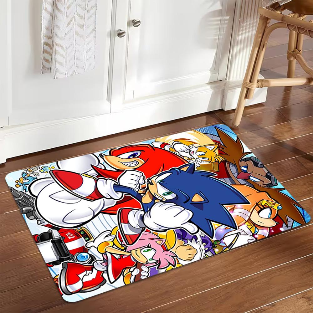 Sonic The Hedgehog Tails Art Print Decoration,Carpet,Living Room,Bedroom, Non-slip,Square rug