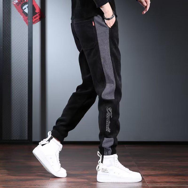 

Men s Casual Corduroy Joggers: Thin, Breathable, Versatile Streetwear Sweatpants for Spring/Summer L