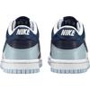 Nike Dunk Cushioning, Wear Resistant Low Top Kids' Skateboarding Shoes White/Marine Blue Sneakers IB7687-100