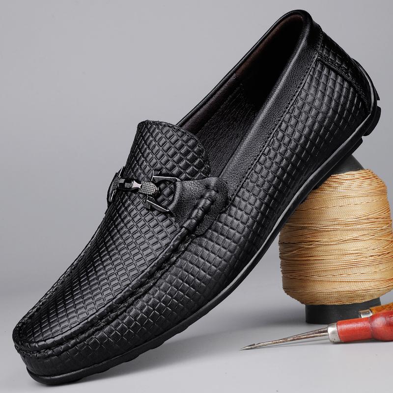 Luxury Brand Men Casual Shoes Genuine Leather Loafers Shoe Driving Moccasins Comfort Slip On Party Business Office Shoes