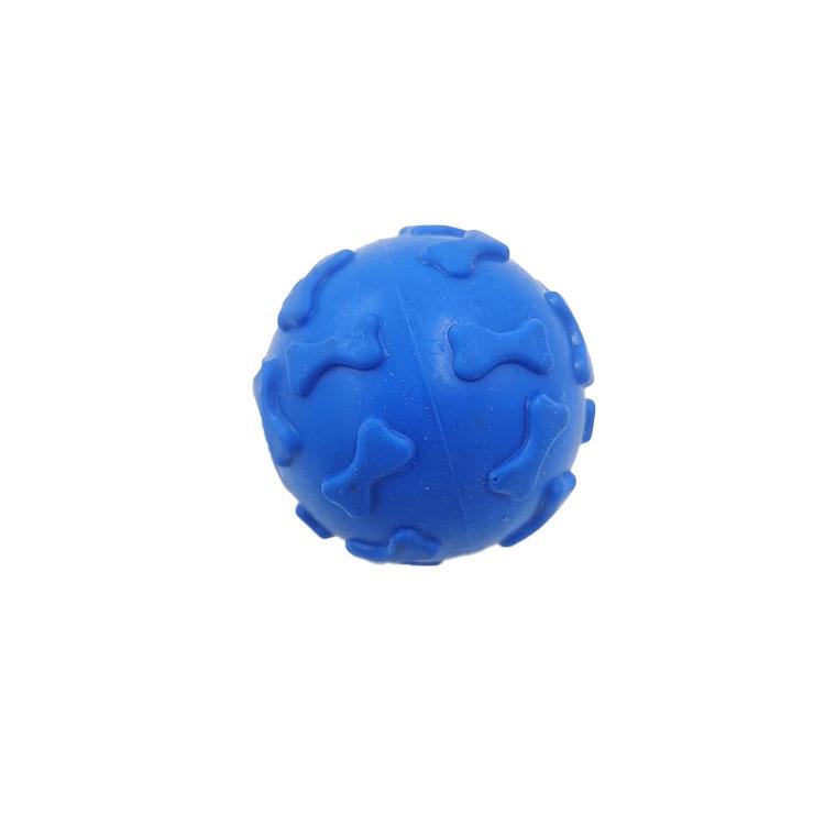 Rubber Squeaky Dog Ball Creative Funny Dog Bite Ball Pet Chew Ball Toy Bite Resistant Ball Pet Chew Squeaky Toy Random Color