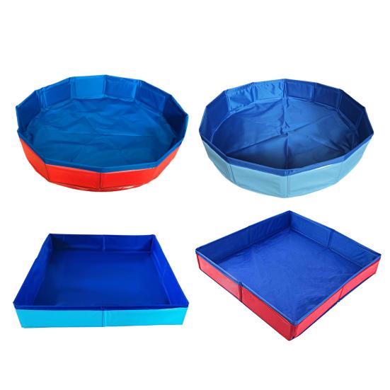 Piscină de nisip pătrată pliabilă din PVC, cu nisip, pentru copii, animale de companie, jucărie de plajă portabilă, cadă de baie pentru animale de companie, bază întărită, kit de joacă cu nisip reutilizabil