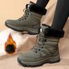 Women's Winter Mid-Calf Velvet Warm Snow Boots for Skiing, Mountaineering, and Outdoor Travel