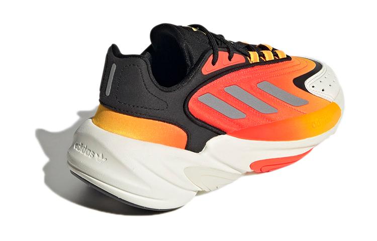 adidas Originals Ozelia Fabric Slip Resistant Cushioning Abrasion Resistant Low Top Kids Lifestyle Shoes Black Orange H04720