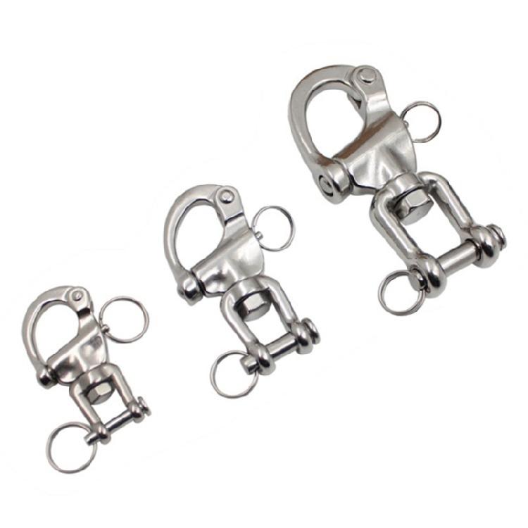 Multipurpose 316 Stainless Steel Strong Spring Shackle Suitable for Marine Boats & Outdoor Adventures Secure Attachment