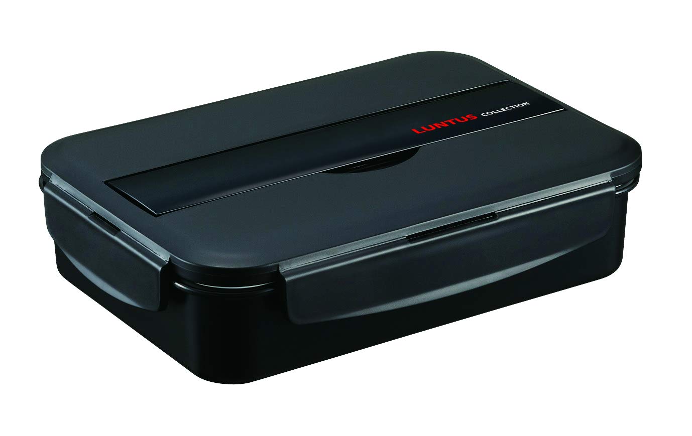 Asvel N Lantas Collection Бэнто-контейнер для посудомоечной машины с одним ярусом, антибактериальный, черный, TLB-950, Безопасный, Палочки для еды, (Включает сумку), Серебро,