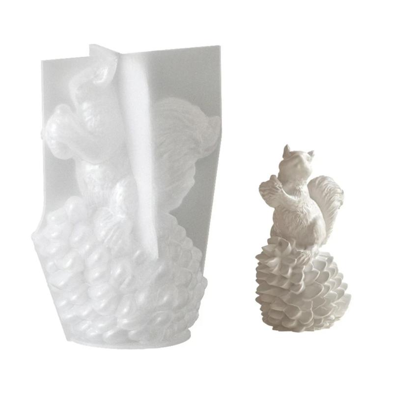Detailed Jewelry Ornament Molds Squirrel Shape Decorative Crafting Moulds Hand-Making Ornament Mould for Creating Resin