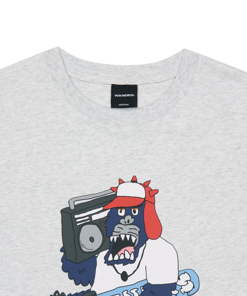 WKNDRS [Wkndrs X Gwaxng] Snarl Boombox T-Shirt (L.Grey)