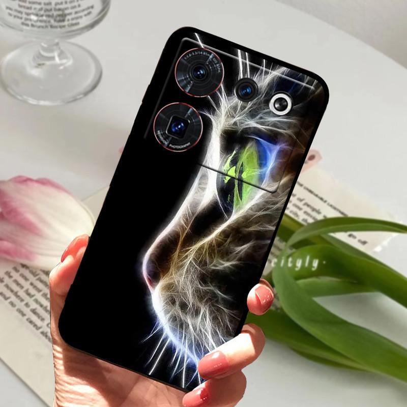 Case For ZTE Nubia Z50 Ultra Case Soft Print Silicone TPU Black Bumper Cover For ZTE Nubia Z60 Ultra Phone Back Coque z50Ultra