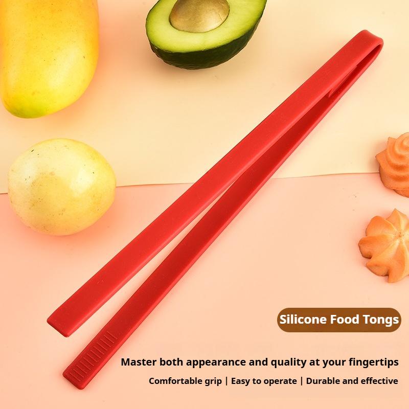 Heat-Resistant Silicone Food Tongs – Withstands 230°C, Non-Scalding & Non-Slip Handle, Essential Kitchen Cooking Tool