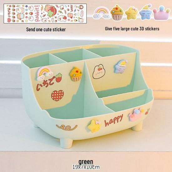 Roztomilý velkokapacitní držák na tužky pro dívky - Jednoduchý moderní organizér na stůl