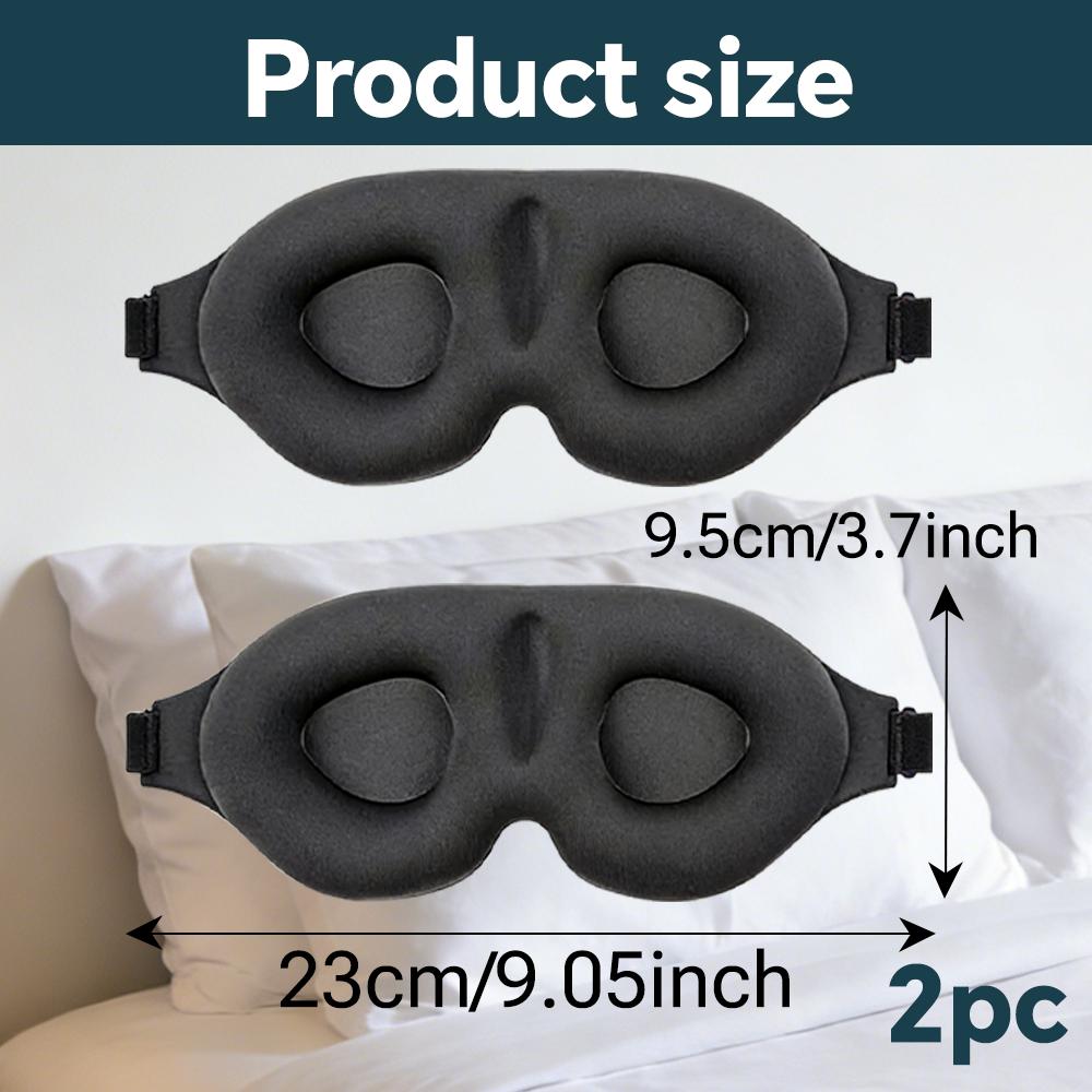 3D Contoured Sleep Mask 100% Light Blocking Eye Mask Ultra-Soft Skin-Friendly Material Breathable Eye Cover For Rest Travel Yoga