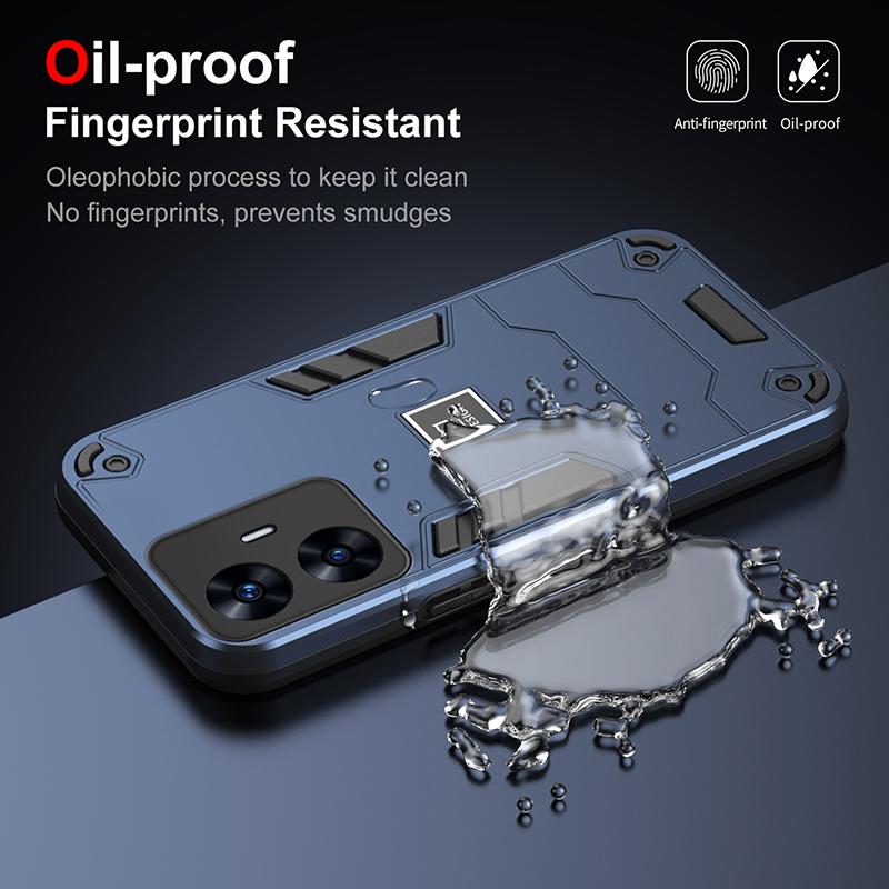 For Realme C51 C53 C55 Armor Magnetic Hard PC Phone Case For Realme C53 For Realme C55 Lens Protection Shockproof Cover