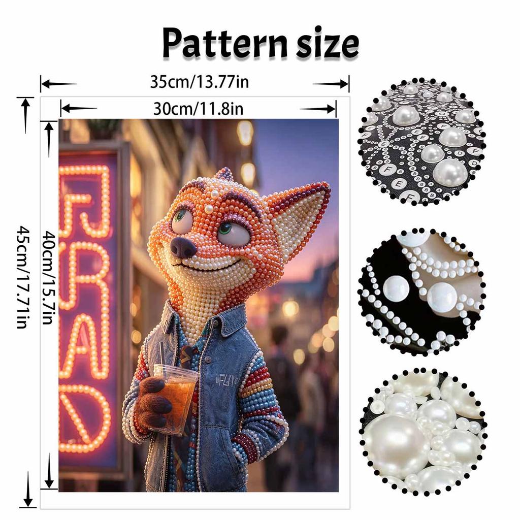 Disney Pearl Painting Zootopia Nicks Creative Pearl Art Painting 5D DIY Pearl Embroidery Mosaic Cross Stitch Kit Home Decor
