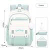 Set da 3 Pezzi Zaino Scolastico per Bambini per Ragazze con Set Porta Pranzo Astuccio Zaini Scolastici Elementari Primari Medie Superiori College