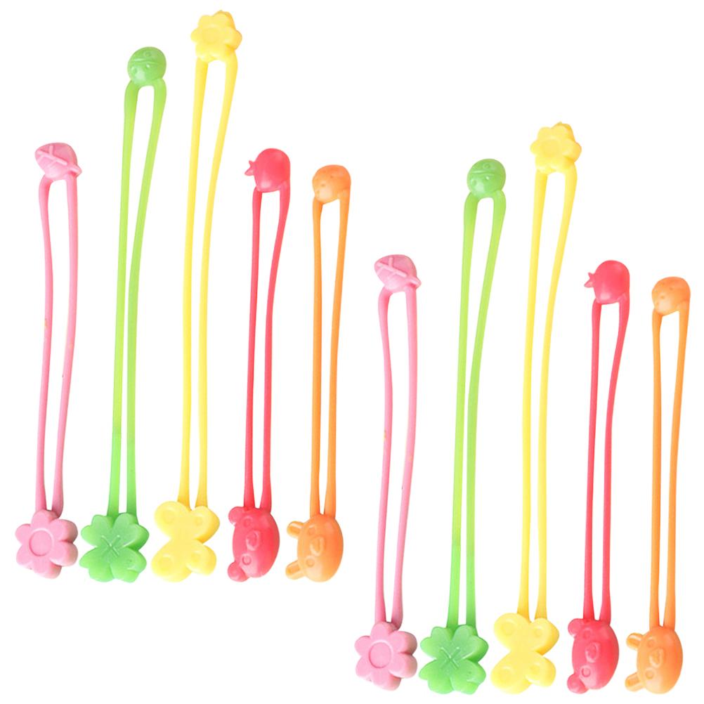 

Эластичная кулинарная лента для связывания овощных ингредиентов, веревка 5 шт./компл., цветные силиконовые ленты