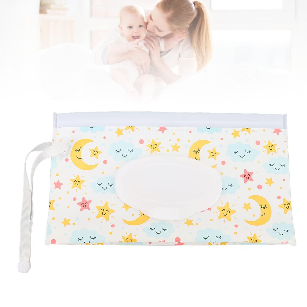 Baby Feuchttücher Beutel Tragbare Feuchttuchspender Tasche Reise Baby Feuchttuchbehälter mit Deckel und Reißverschlüssen Für Zuhause Reisen Einkaufen