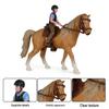 Xianci Kids' Equestrian Horse Racing Figurine