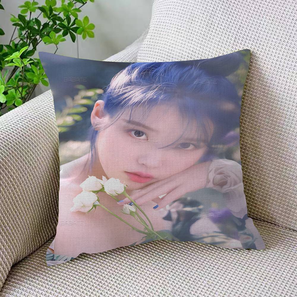 Lee J-Ji E-Eun I-IU Anmie Pillow Cover Sofa Cushion Cover Home Room Decoration Children Gift