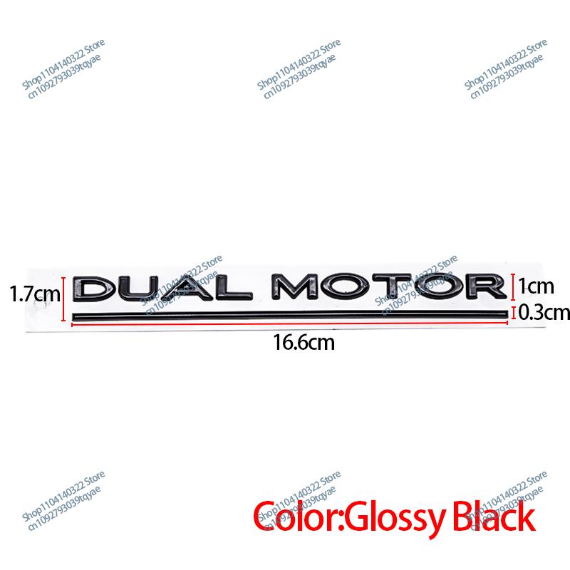 ABS SpaceX Dual Motor Sticker Fender Side Decal For Tesla Model Y S 3 X Letters Space Logo Rear Emblem Badge Trunk Accessories