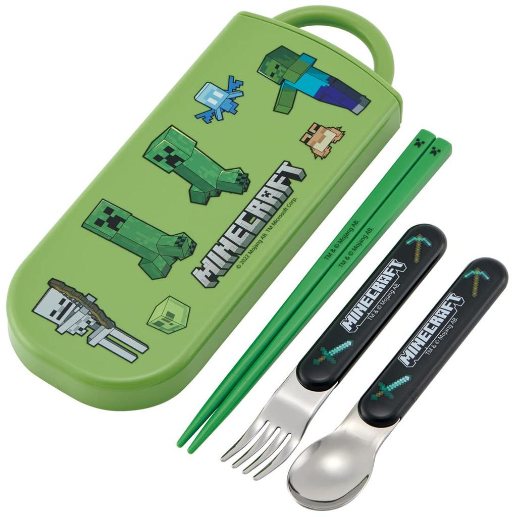 Skater Trio Set For Made in Chopsticks, Spoon, Fork, Minecraft, Kids, Antibacterial, Japan, TACC2AG-A