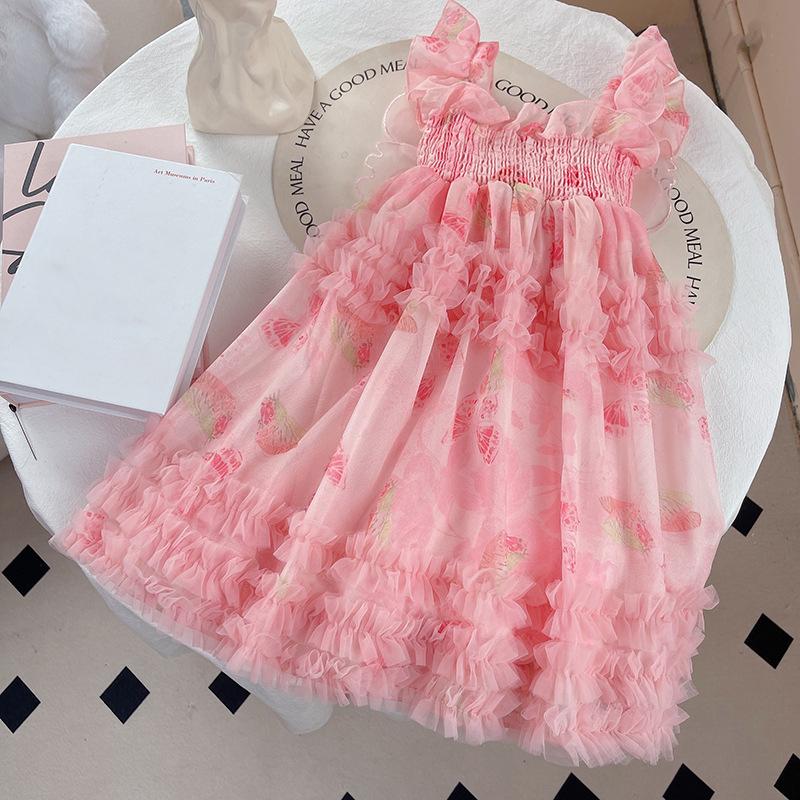 Children's Skirts Children Summer Dresses Girls Butterfly Princess Dress Girls' Skirt