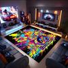 1PC Custom Name Music Drum Festival Theme Floor Mat Ideal for Living Room, Game Rooms, Office, Bedroom,Floor Mat Playful Design