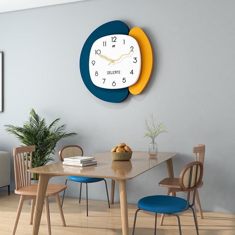 Clock Living Room Nordic Personality Creative Wall Clock Modern Home Restaurant Background Clock Wall Hanging Simple Wall Hanging
