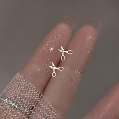 Women's Small Cute Scissors Earrings - Mini, Delicate, Personalized Korean Niche Design