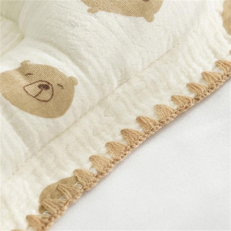 Newborn Pillow Baby Head Pillow with Cartoon Pattern Soft Breathable Neck Support Baby Pillows Travel Pillow Baby Supply