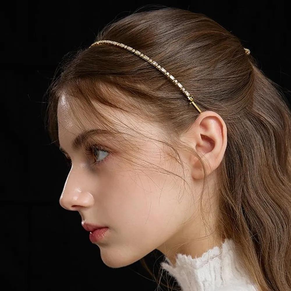 Baguette Cubic Hairband JP-24-502HB Gold
