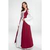 New Halloween Costume Red Bundle Waist Medieval Renaissance Vintage Dress
