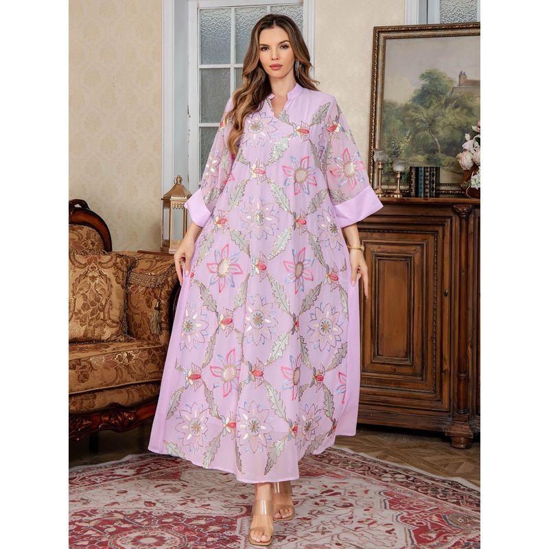 New Middle East Women clothes Robe Beaded Embroidery Dubai Arab Dress Formal Dress Plus size dresses Dress